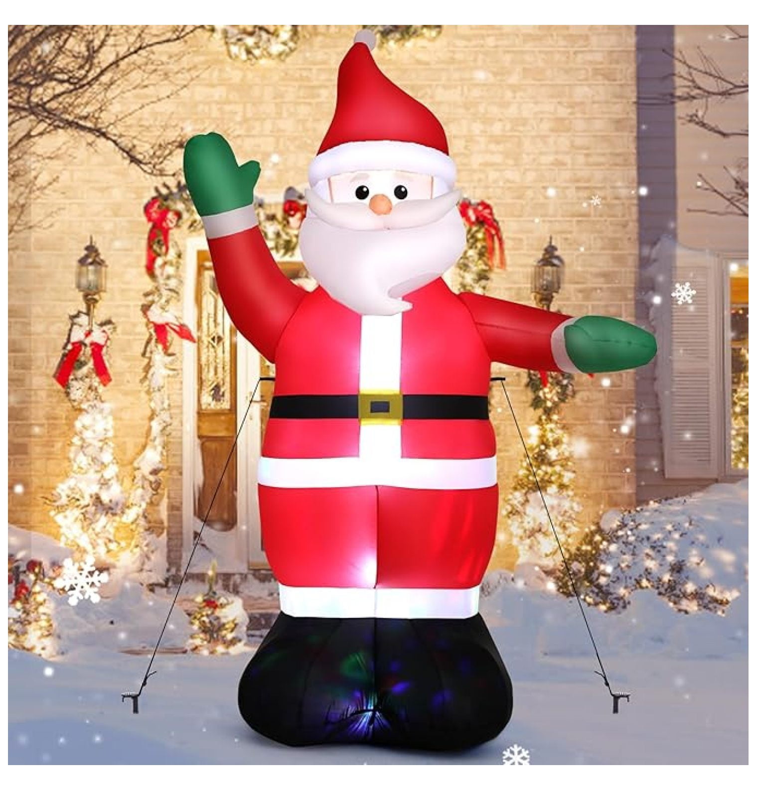 6 FT Christmas Inflatable Santa Claus Christmas Inflatable Outdoor ...