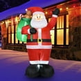 thumbnail image 1 of 6 FT Christmas Inflatable Santa Claus Outdoor Decorations, Blow up Santa Claus With Gift Bag, Stable Xmas Santa Carrying Present Sack, Holiday Decor for Yard Garden Lawn, Built-in LED Light, 1 of 7