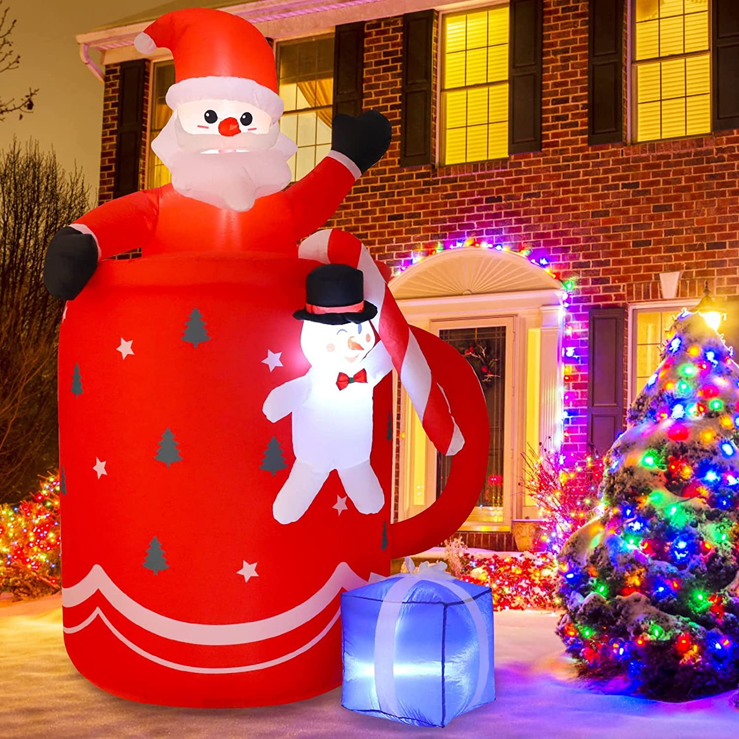 6 FT Christmas Inflatables Outdoor Decorations, Inflatables Santa Claus