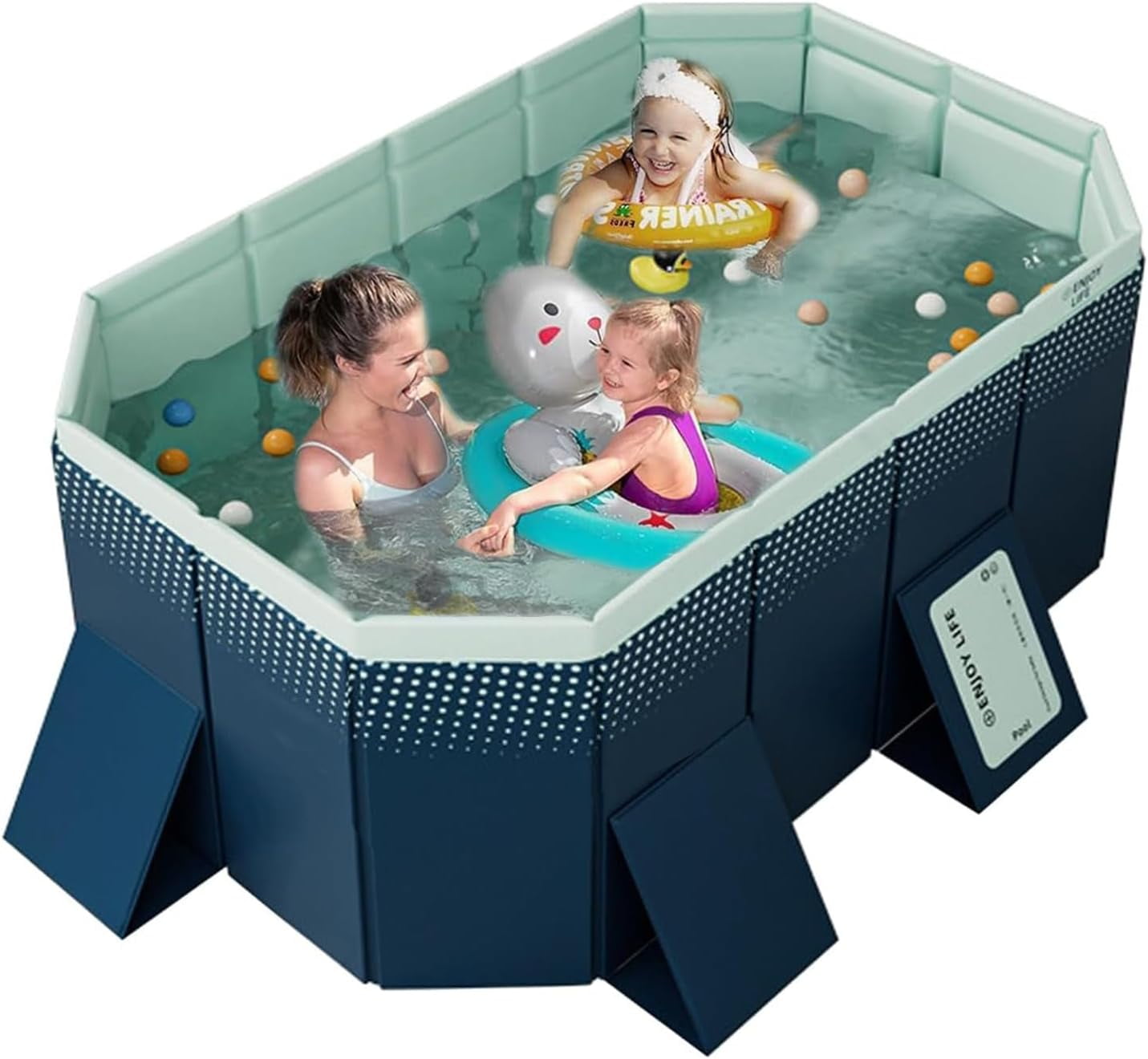 FT Foldable, Non Inflatable, Hard Plastic Kiddie Pool for Kids