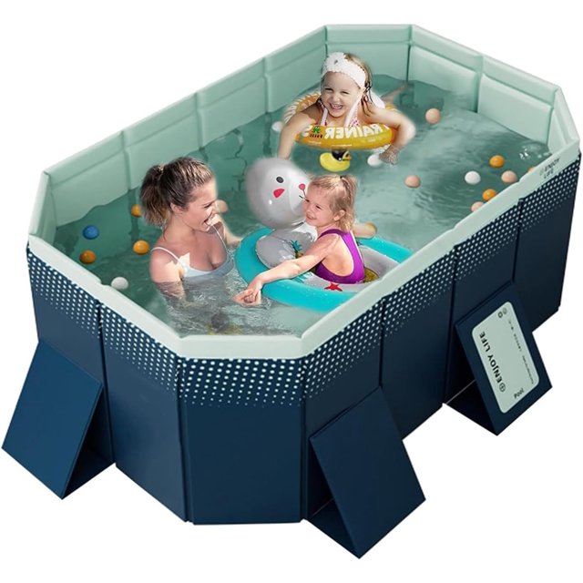 6 FT Foldable, Non Inflatable, Hard Plastic Kiddie Pool for Kids