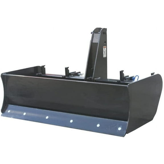 6' FT Heavy Duty Box Blade Scraper by Rancher Supply – Cat. 1 Double Pull-Pin Hook Up 3 Point Hitch Attachments for Moving Dirt, Backfilling Holes, Spreading Soil, Leveling and Grading Land