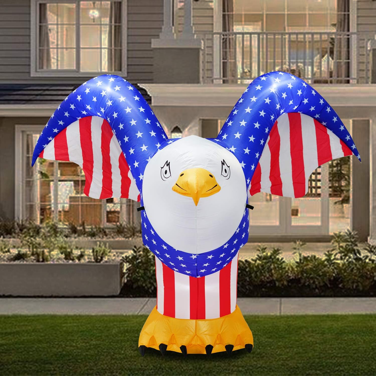 Large Inflatable Eagle Wick's Outdoor Living Yard Inflatable, Independence Day Eagle, 6 ...