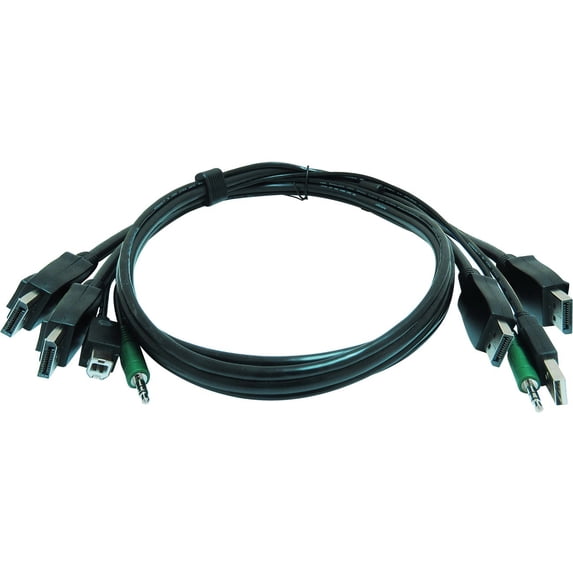 iPGARD 6 ft KVM USB Dual DisplayPort Cable With Audio (cc2dpmmkvm06)