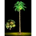 6 FT LED Lighted Palm Tree with Coconuts Outdoor Artificial Palm Tree