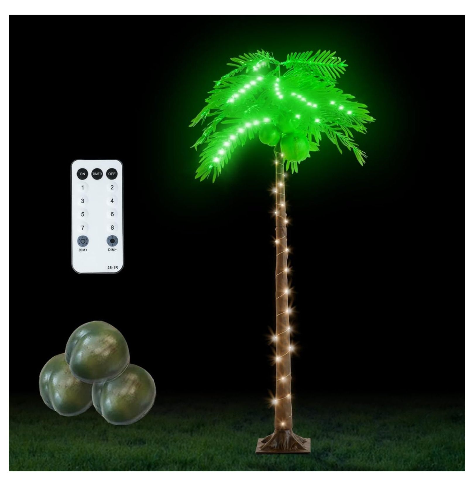 6 FT Light Up Palm Trees 8 Modes Artificial Lighted Palm Tree with
