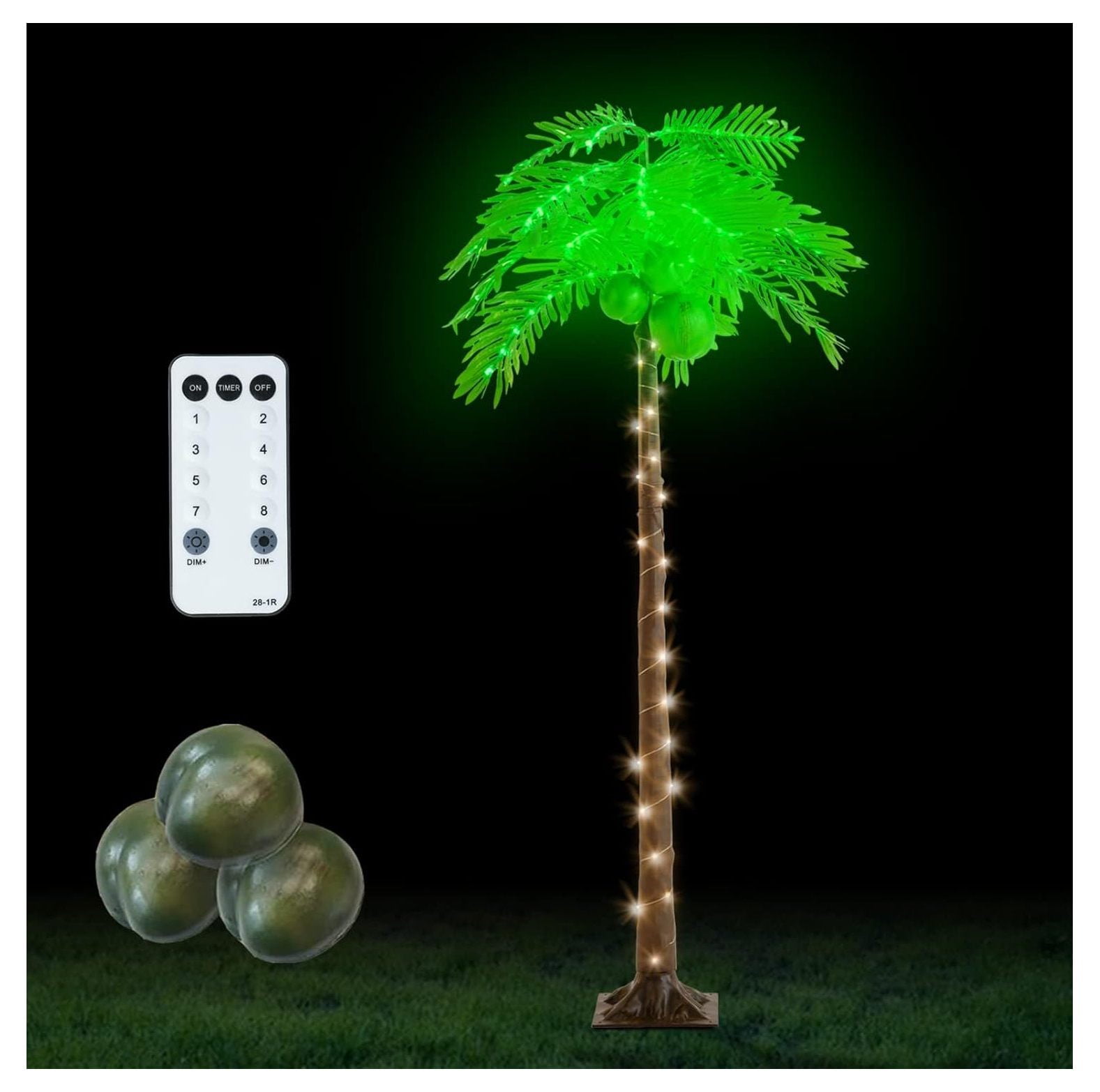 6 FT Light Up Palm Trees 8 Modes Artificial Lighted Palm Tree with