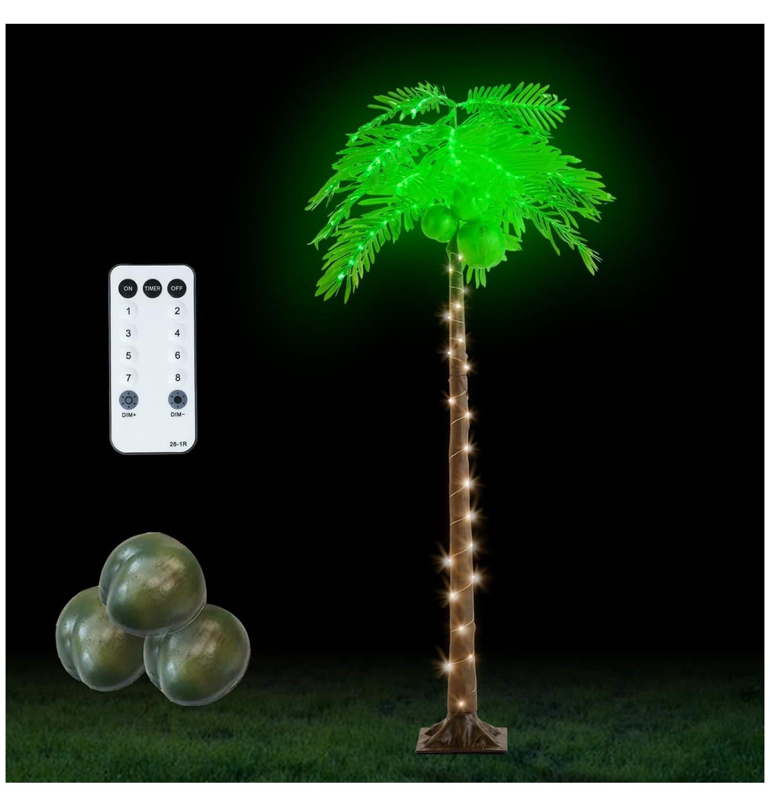 6 FT Light Up Palm Trees 8 Modes Artificial Lighted Palm Tree with