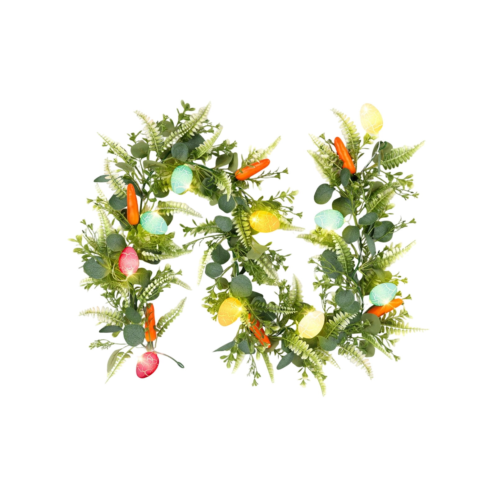 6 FT Lighted Easter Garland, Easter Decorations For Home, Egg Garland ...