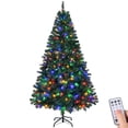 thumbnail image 1 of 6 FT Pre-lit Artificial Christmas Tree, Hinged Xmas Pine Tree with 1000 Branch Tips, 350 Lights and Remote Control for Holiday Party Office Home, Green, 1 of 12