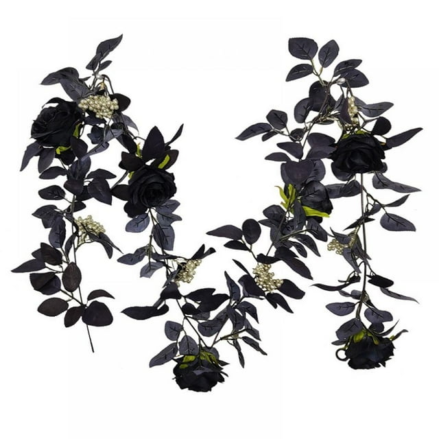 6 FT Retro Rose Artificial Flowers Artificial Black Rose Vine