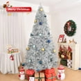 thumbnail image 1 of 6 FT Silver Christmas Tree, 800 PET Branch Tips, Easy 3-Step Assembly, Sturdy Iron Base, Unlit for Custom Decoration, 1 of 6