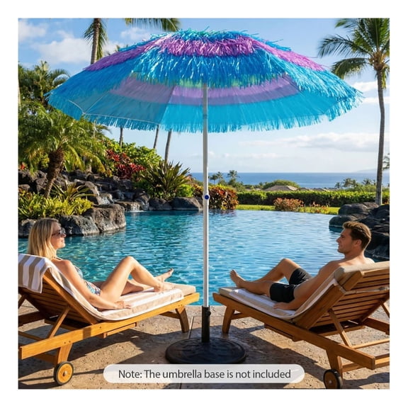 6 FT Tiki Umbrella, Thatched Patio Beach Umbrella with Tilt & Bag - Outdoor Tropical Palapa for Garden, Beach, Tiki Bar