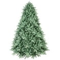 thumbnail image 1 of 6 FT Unlit Artificial Christmas Tree Full Fir Design Without Lights Featuring 1878 Hinged Branches Tips,  a Foldable Metal Stand for Holiday Blue, 1 of 10
