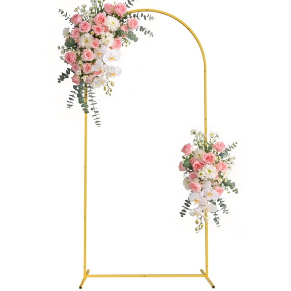 VGMiu 6 FT Wedding Arch Backdrop Stand Metal Arch Chiara Backdrop Stand for Wedding Ceremony Birthday Party Bridal Baby Shower Photo Booth Garden Floral Balloon Arch Decoration