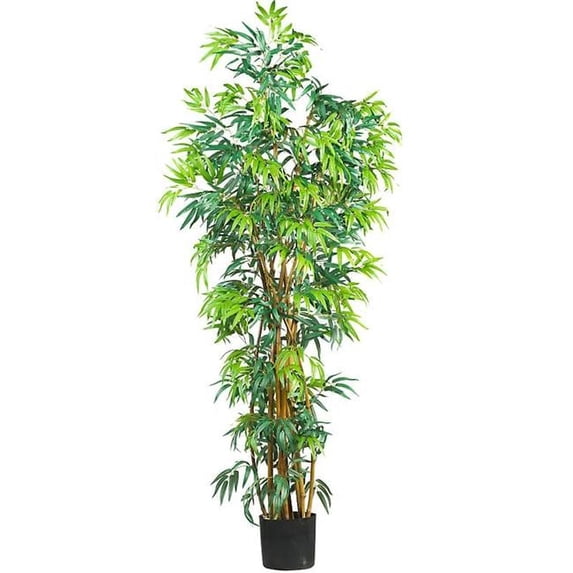 6 Fancy Style Bamboo Silk Tree- Green