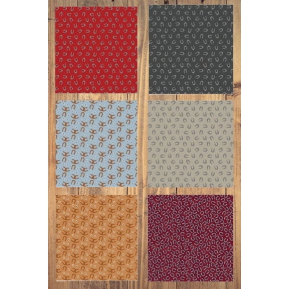 6 Fat Quarters - Assorted Horseshoes Fat Quarter Bundle (Single Bundle)