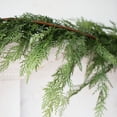 thumbnail image 1 of 6' Faux Realistic Cedar Garland - Unlit Christmas Garland, 1 of 3