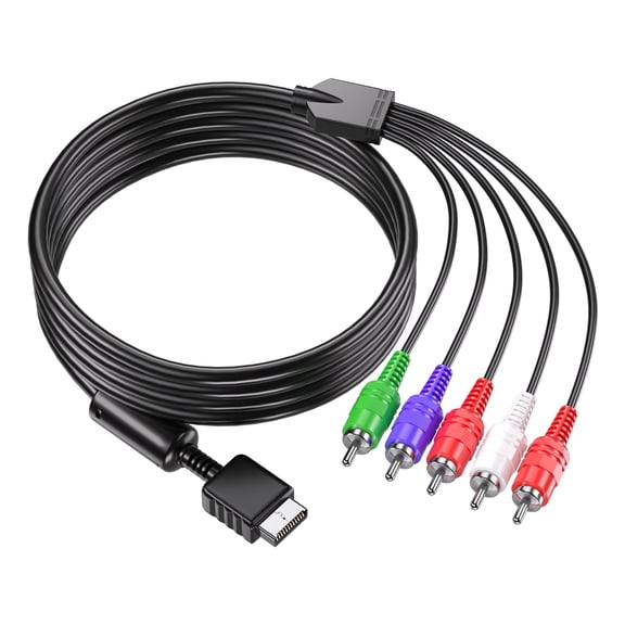 6 Feet 5RCA YPbPr HD Component Cable, HD 480P Video Cord Compatible with PS2, PS3 and PS3 Slim for HDTV & EDTV