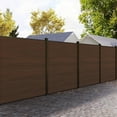 thumbnail image 1 of Mondaria 6 Feet×6 Feet Privacy Fence, Outdoor Wood Plastic Composite Fence Panel, Waterproof Security Barriers Fencing (Brown with 1 Post), 1 of 7