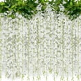 thumbnail image 1 of Slaprin 6 Feet Artificial Flowers 20 Branches Wisteria Vines Hanging Flowers Silk Wisteria String for Home Garden Party Wedding Decor, 1 of 6