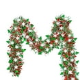 thumbnail image 1 of 6 Feet Christmas Tinsel Garland Metallic Foil Twist Tinsel Garland with Snowflake Decoration for Christmas Tree, Wedding, Birthday and Party Hanging Decorations(Green Red), 1 of 4
