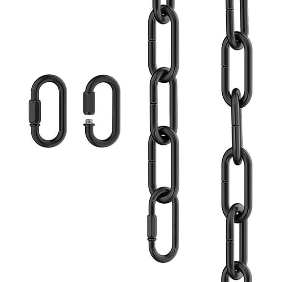6 Feet Hanging Chain with Connection Locks Pendant Light Fixture Chain Adjustable Metal Pendant Chandelier Chain Extension with Detachable Link, Maximum Load is 66 Pounds