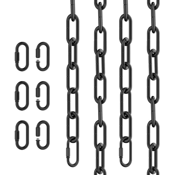 6 Feet Hanging Chain Industrial Black Light Fixture Chain Plant Hanging Chain with Detachable Link, 3PCS