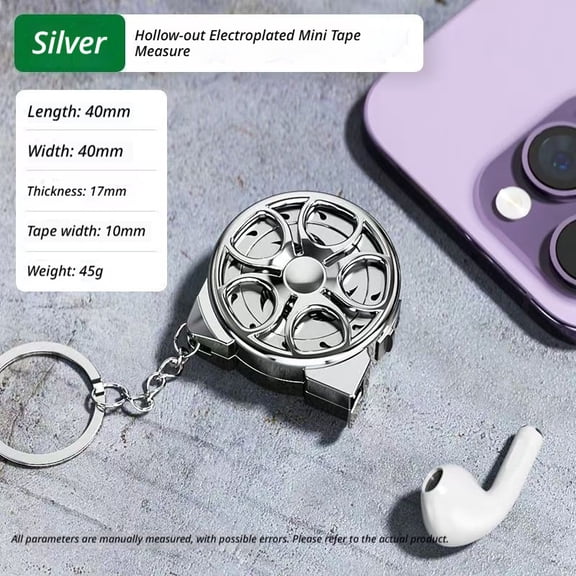 6 Feet Portable Mini Tape Measure Keychain Pocket Ruler High Accuracy Gift