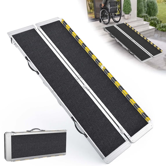 WheelX, Portable Wheelchair Ramp, 6ft, 600 lbs Capacity Aluminum ...