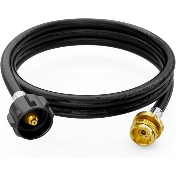 6 Feet Propane Adapter Hose, 1lb to 20lb Adapter Converts 1lb Appliances to 5-40lb Tanks, Gas Hose for Weber Q, Coleman Grill, Buddy Heaters and More