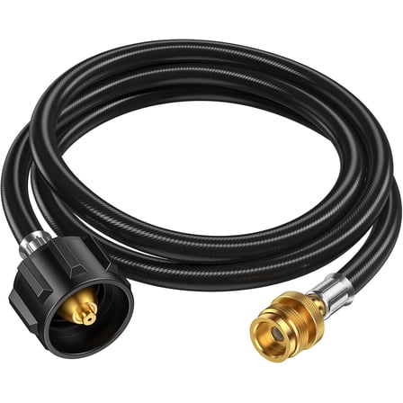 6 Feet Propane Hose Adapter 1lb to 20lb，Propane Adapter 20lb to 1lb Converter, Propane Tank Adapter Hose 20 lb to 1 lb for Weber Q Grill/Coleman Stove/Blackstone Griddle/Buddy Heater