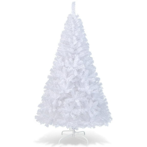 6 Feet White Christmas Tree with Solid Metal Legs
