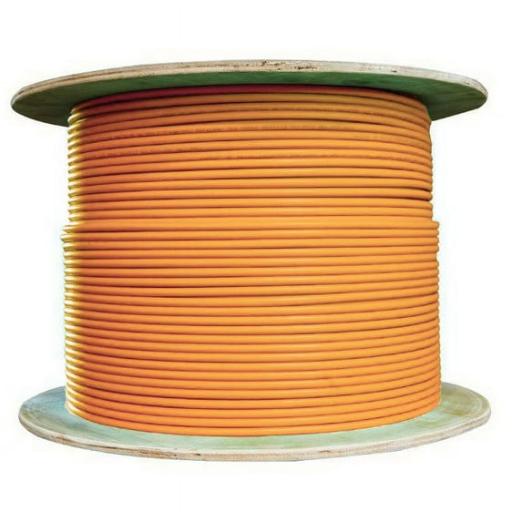 6 Fiber Indoor Distribution Interlocking Armored Fiber Optic Cable, Multimode 62.5/125 OM1, Corning InfiniCor 300, Plenum Rated, Orange, Spool, 500ft