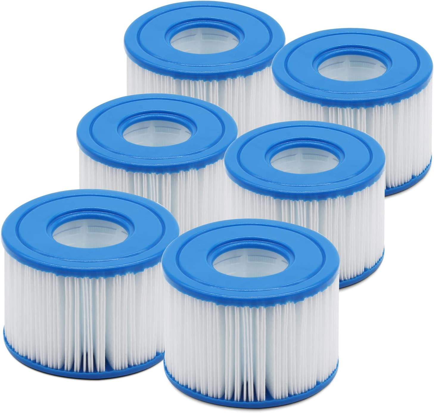 6 Filter Cartridges Size VI for Inflatable Spa Pool Pump Hot Tubs ...