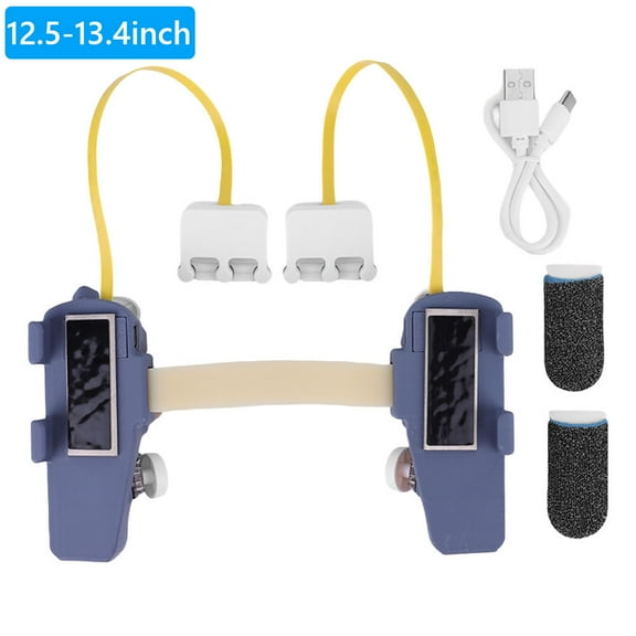 6 Finger Mobile Tablet Game Controller, DIY Tablet Game Handle for iPad, Anti-Slip ABS Gamepad Grip for Women Men (12.5-13.4 inch)