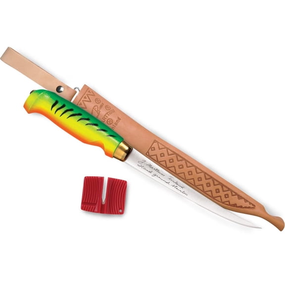 6" Fish'n Fillet in Firetiger / Single Stage Sharpener / Sheath