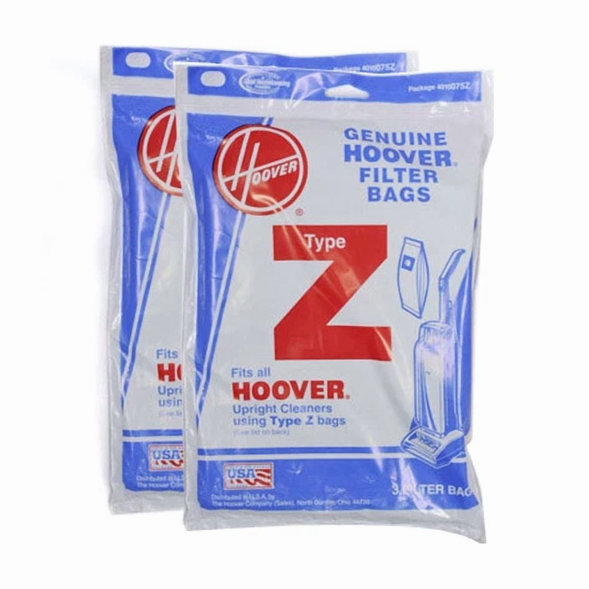 6 Fits For Hoover 4010075Z, Type Z Canister Upright Vacuum Paper Bags