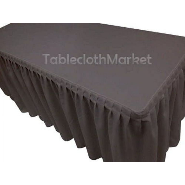Black pleated table skirt sale