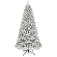 thumbnail image 1 of 6' Flocked Virginia Pine Artificial Christmas Tree with Stand, Green, 1 of 3