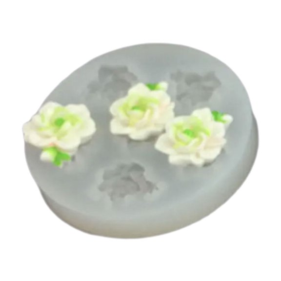 6 Flower Silicone Mold Set For Edible Decorations Baking Supplies Cupcakes Toppers Craft Projects Safe
