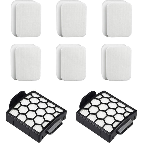 6 Foam Filter + 2 Hepa Filter Replacement for Shark ZU62 ZU60 NV255 NV150 NV251 NV151 Navigator Rotator Pet Pro Upright Vacuum Part 1238FT60 1239FT60