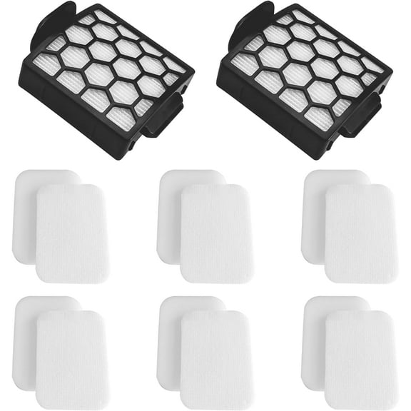 6 Foam Filter + 2 Hepa Filter Replacement for Shark ZU62 ZU60 NV255 NV150 NV251 NV151 Navigator Rotator Pet Pro Upright Vacuum Part 1238FT60 1239FT60