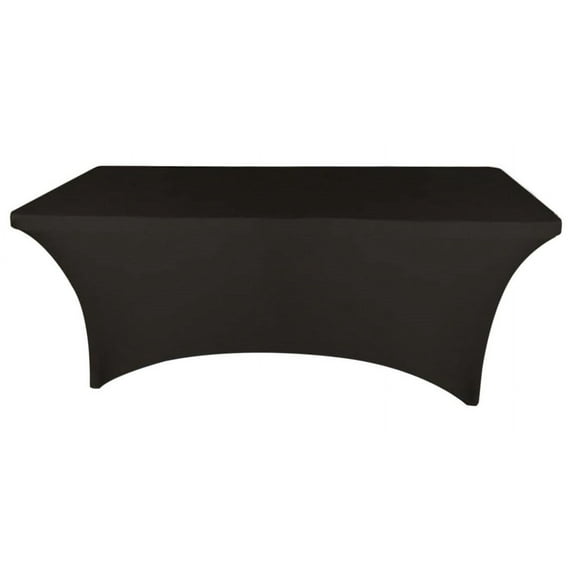 6 Foot 30x72 Black Stretch Spandex Table Cover Banquet Tables Pro