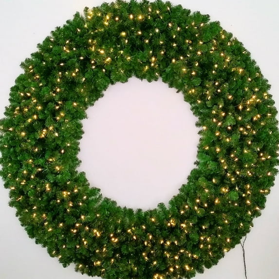 6 Foot (72 inch) L.E.D. Christmas Wreath