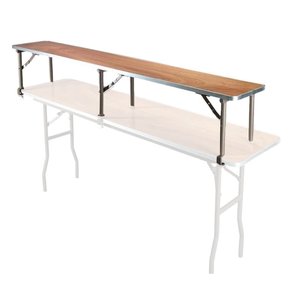 6 Foot (72"x 12") Rectangle Plywood Gray Bar Top Buffet Riser by Chivari
