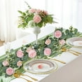 thumbnail image 1 of 6 Foot Artificial Silk Flower Garland with Roses and Baby's Breath for Wedding Centerpiece Party Table Decor 1 Piece, 1 of 6