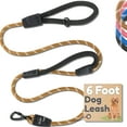 thumbnail image 1 of  6 Ft Dog Leash - Heavy Duty Leashes for Medium Dogs to Large Breeds, Two Extra Padded Handles, Reflective, Shock-Absorbing, Strong Anti-Pull Rope Training Leash for Walking & Running - Roam Gear, 1 of 10