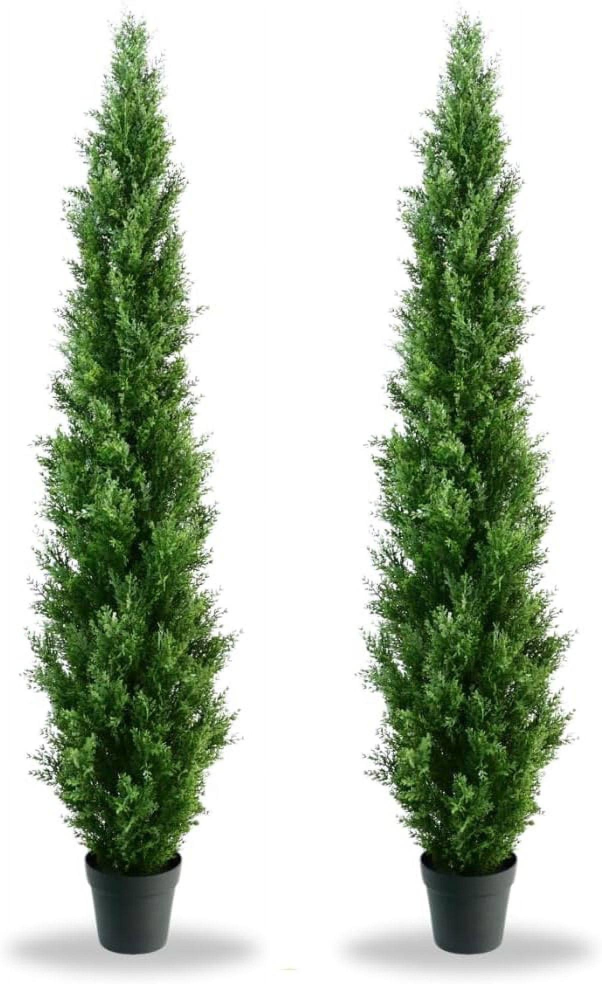 6 Foot Outdoor Artificial Cedar Topiary Tree UV Rated Plant Outdoor