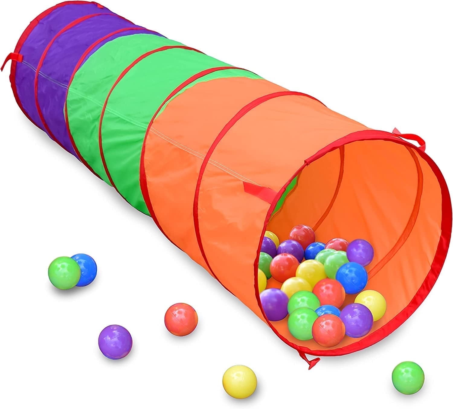 6 Foot Play Tunnel Indoor Crawl Tube for Kids Adventure Pop Up Toy Tent Sunny Days Entertainment
